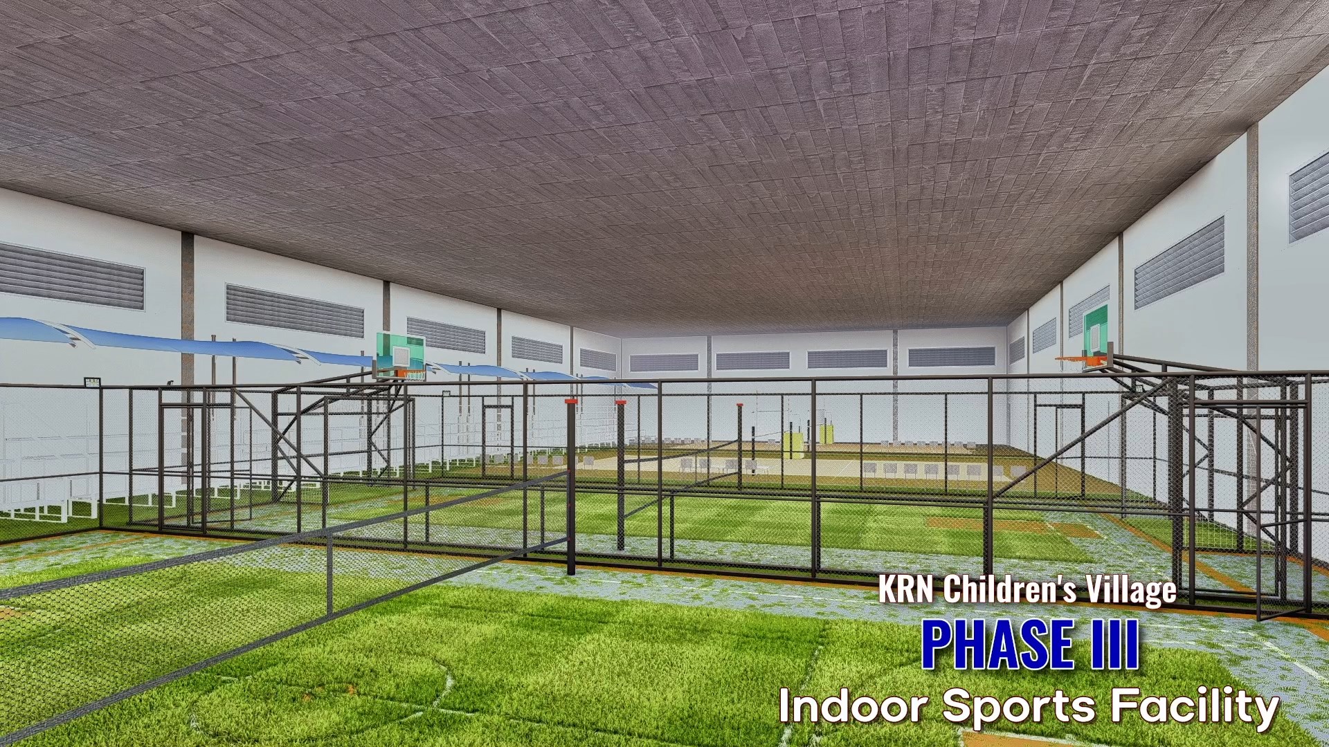 Indoor Sports Facility — Interior — KRN Children's Village architectural rendering