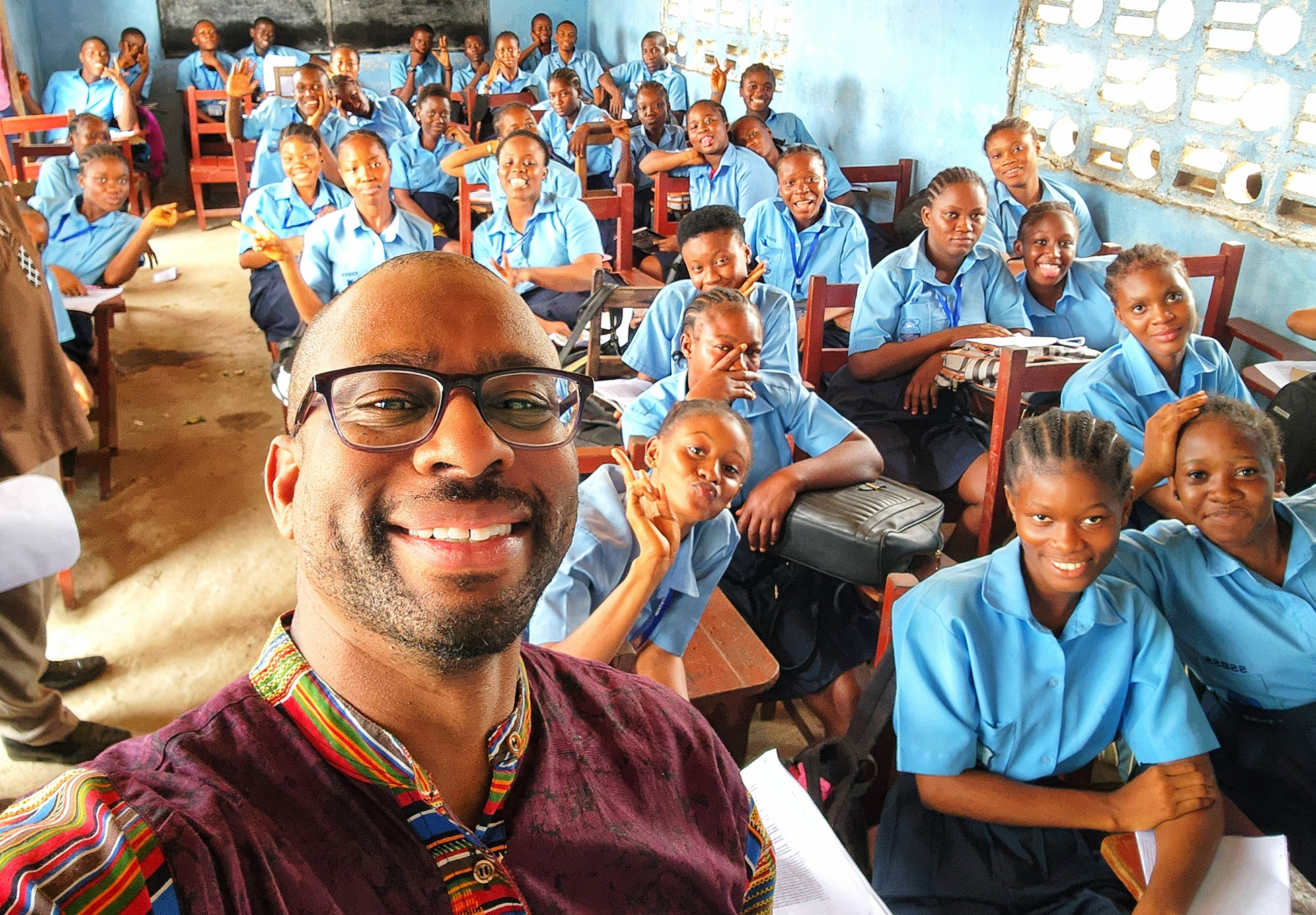 Promoting IT careers at a Liberian high school seminar