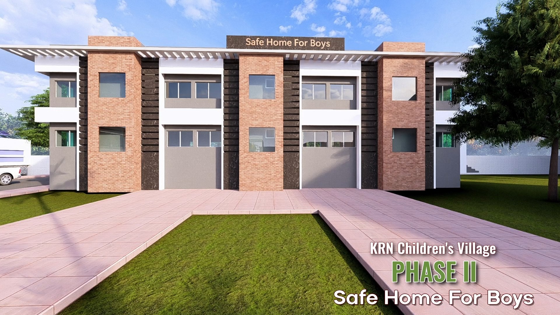 Alternative Care Home for Boys — KRN Children's Village architectural rendering