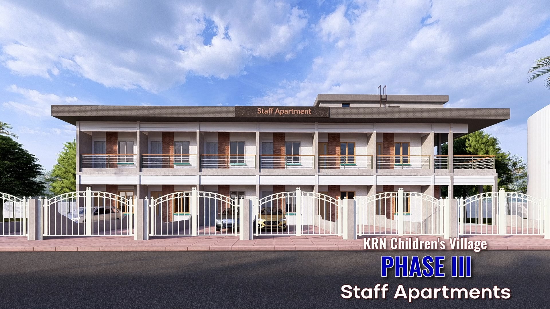 Staff Apartments — KRN Children's Village architectural rendering