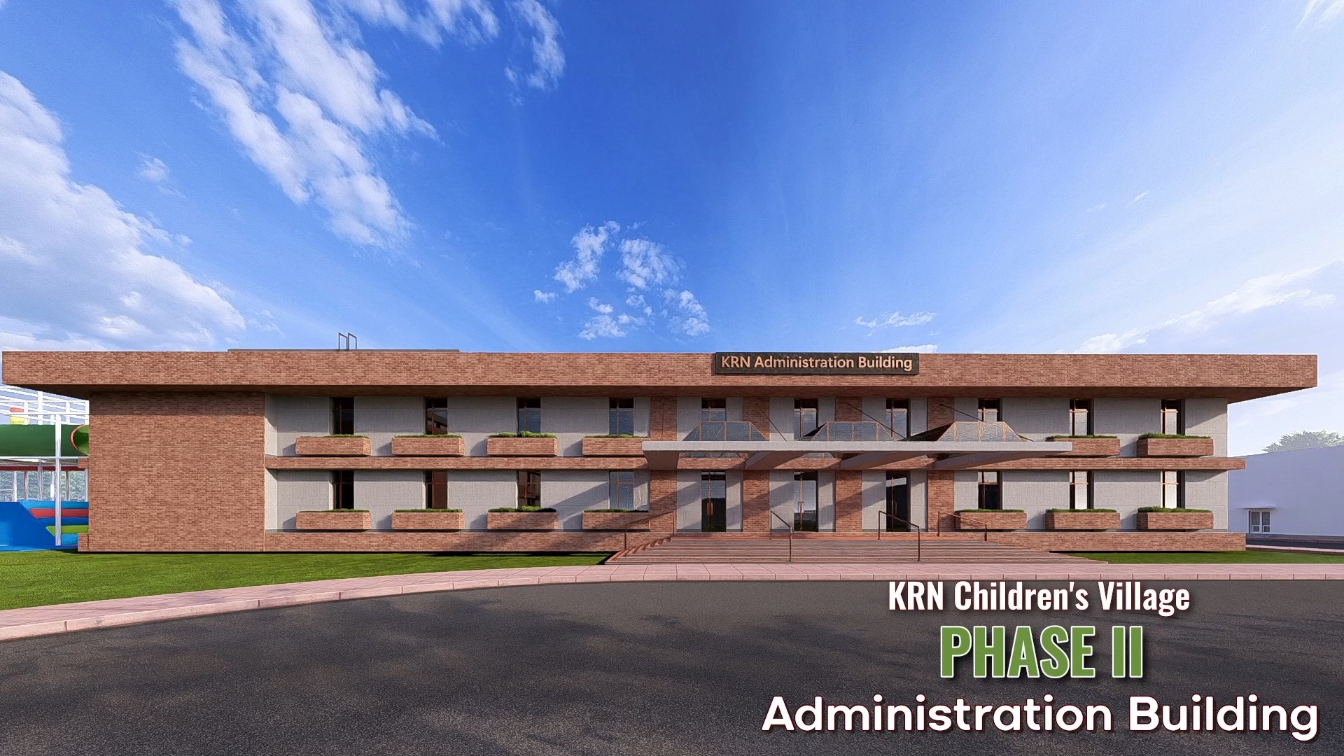KRN Administration Building — KRN Children's Village architectural rendering