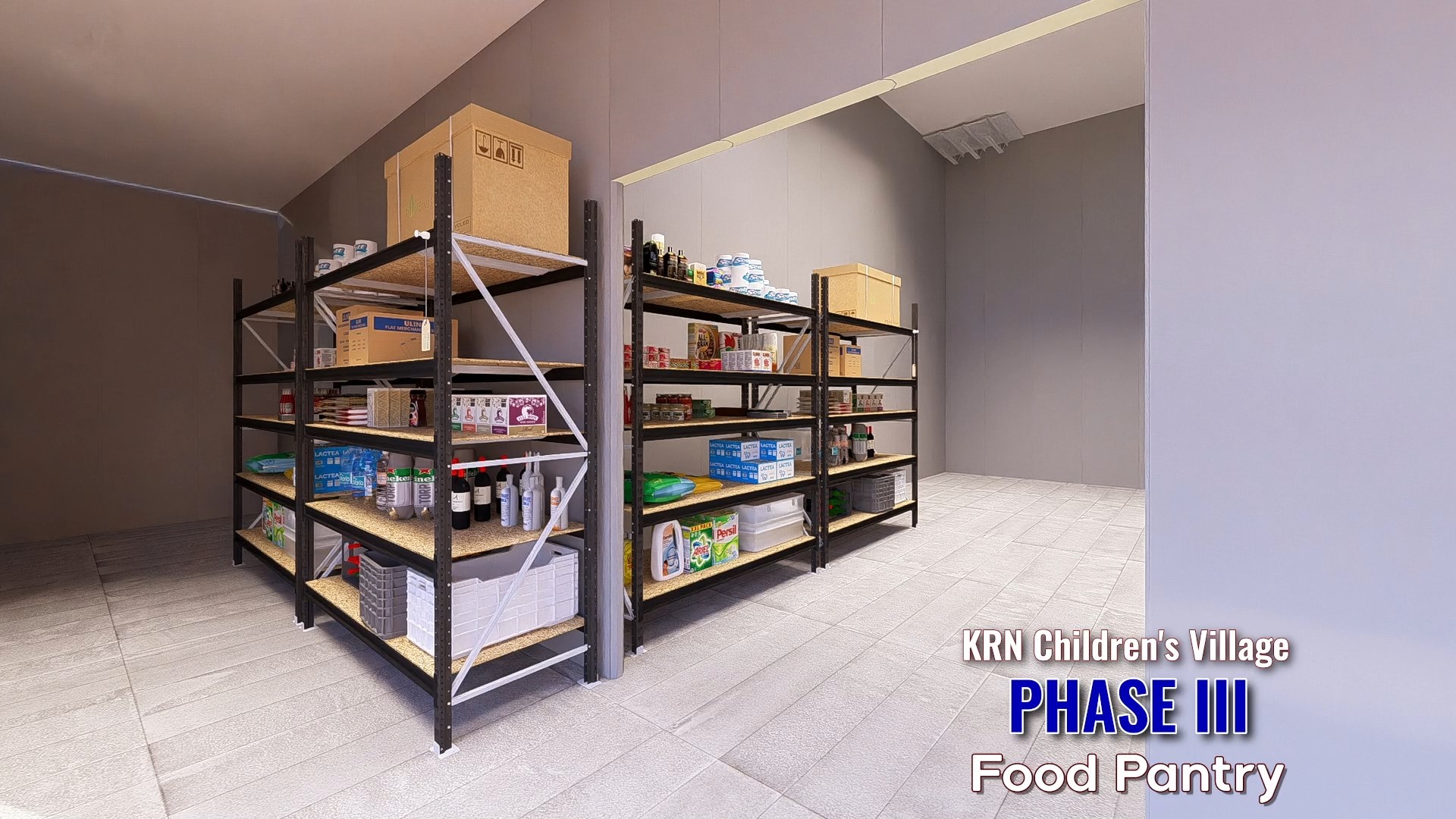 KRN Food Pantry — Interior — KRN Children's Village architectural rendering